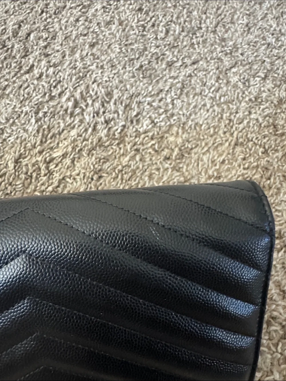 Saint Laurent Cassandre YSL Monogram Large Flap Wallet Black Retails $950 - Picture 8 of 11